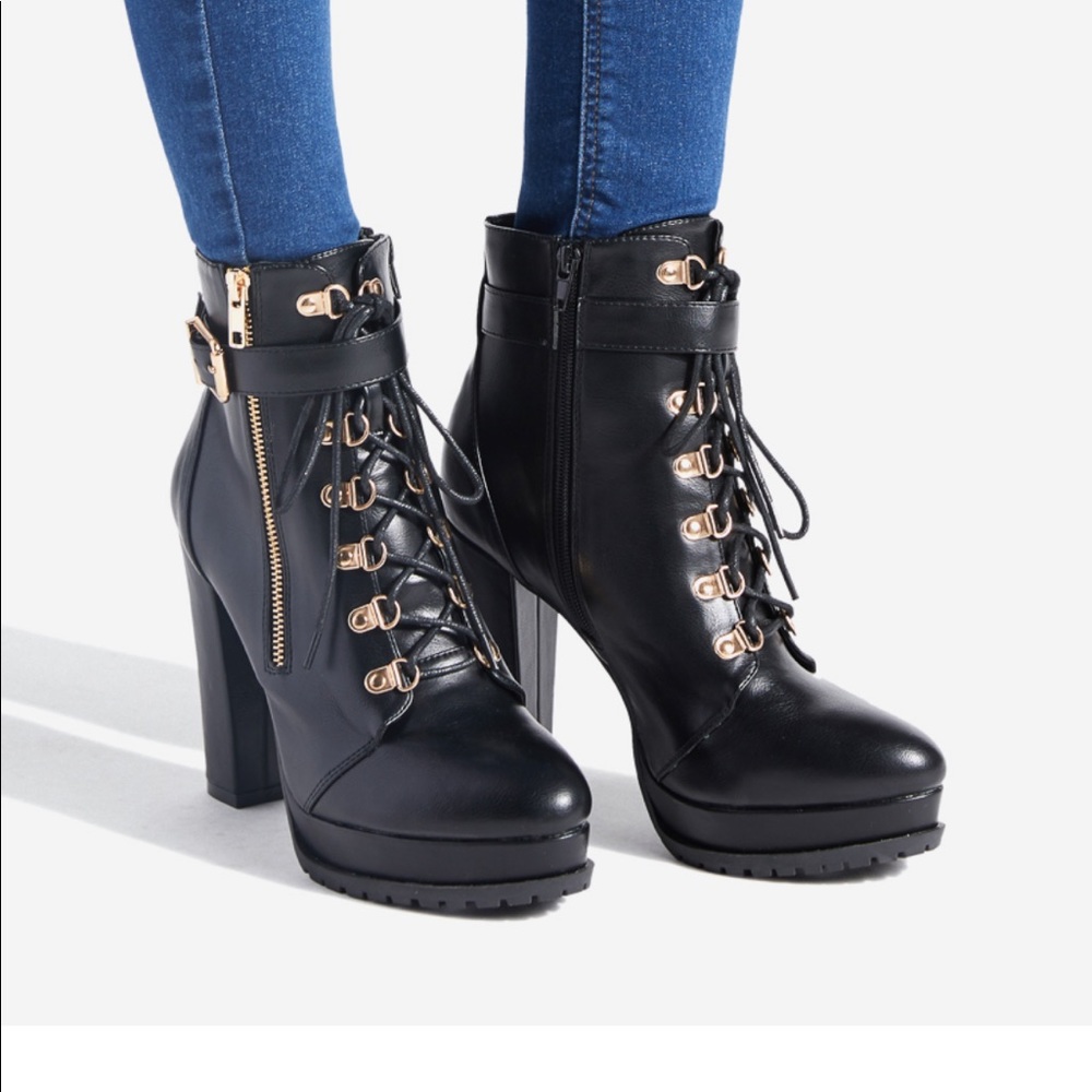 Black Platform booties